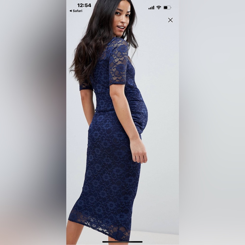 Bluebelle Maternity All Over Lace Bodycon Dress